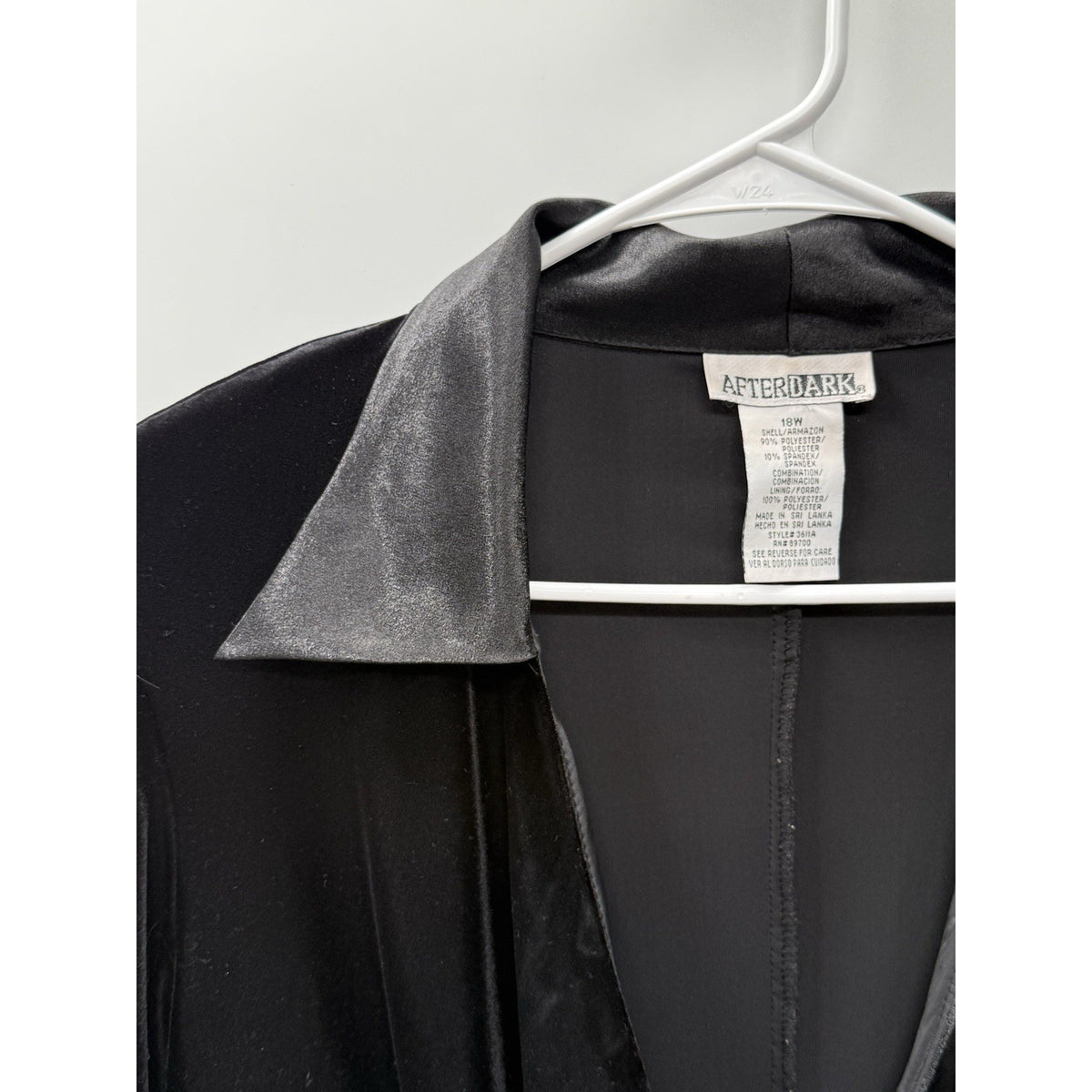 After Dark 18W Black Velvet Top Y2K Romantic Goth Draped Evening Holiday