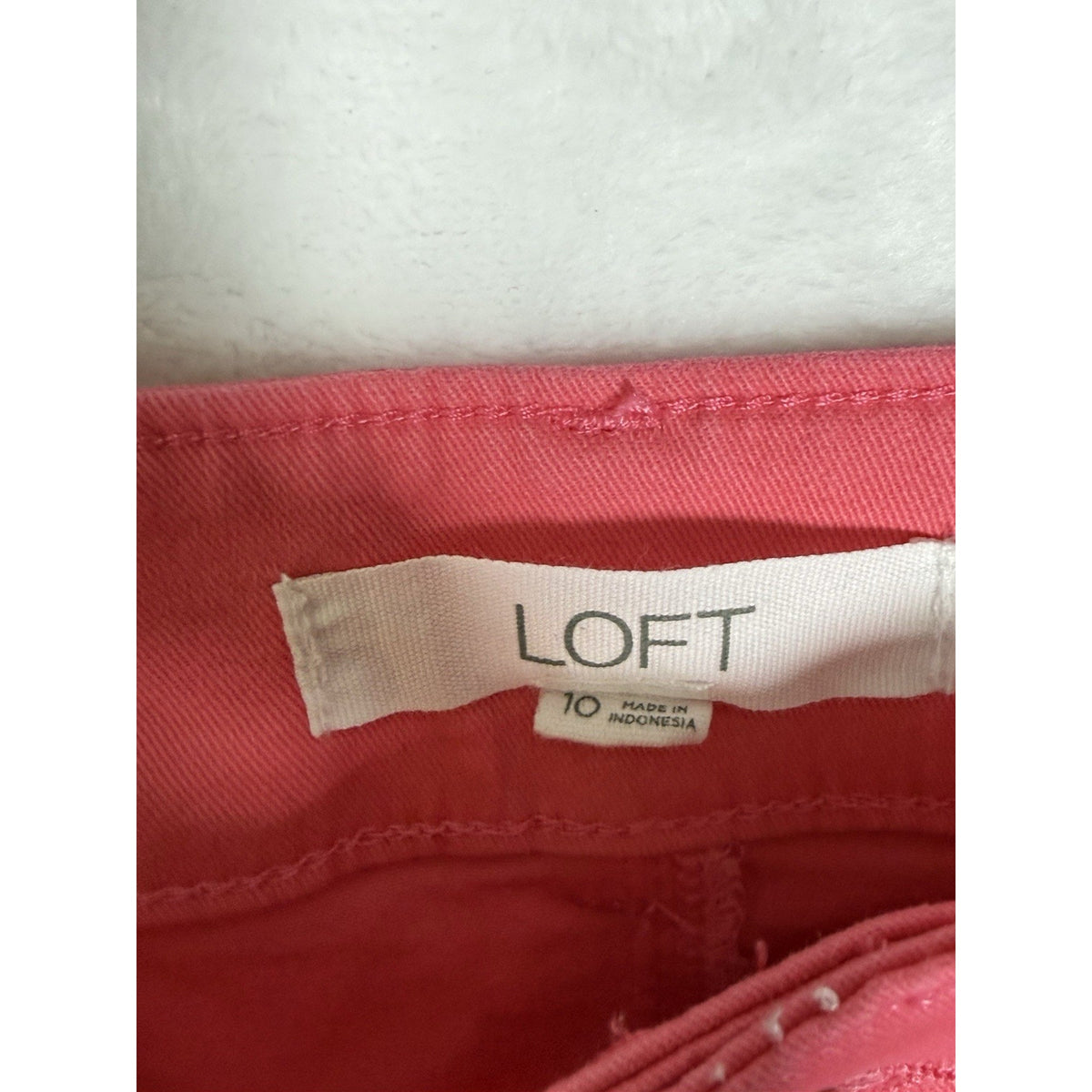 LOFT Womens Pink Crop Pants Size 10 Cotton Stretch Chino Capri Crop Casual
