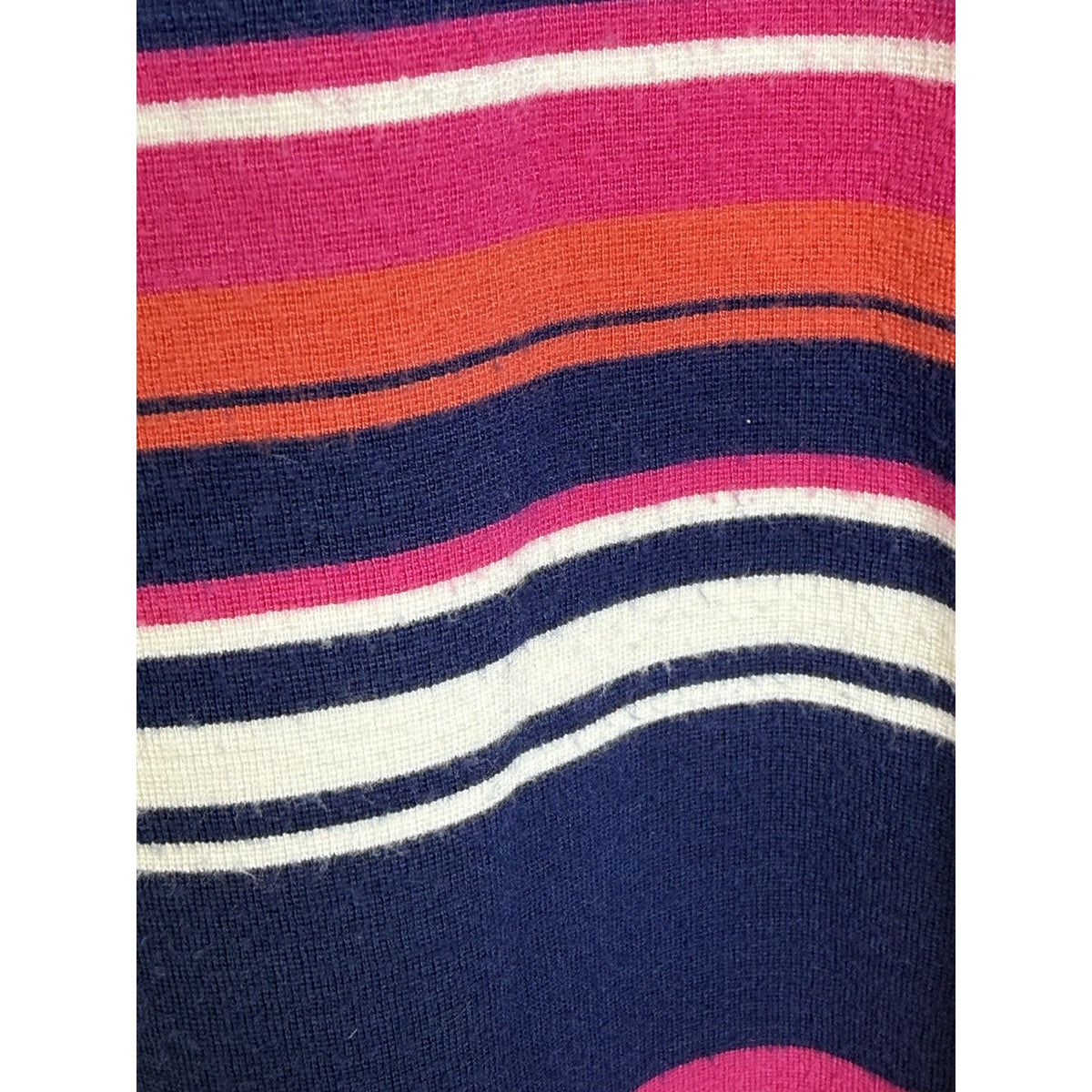 Talbots Striped Knit Dress Women’s Size 8 Navy Pink 3/4 Sleeve