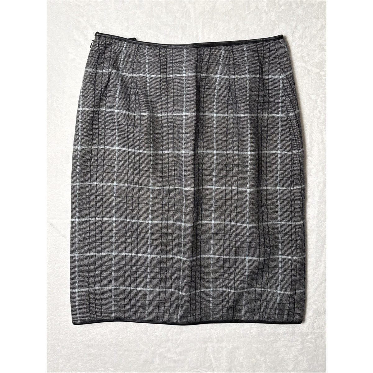 WOMEN’S BANANA REPUBLIC GRAY PLAID WOOL PENCIL SKIRT SZ 6