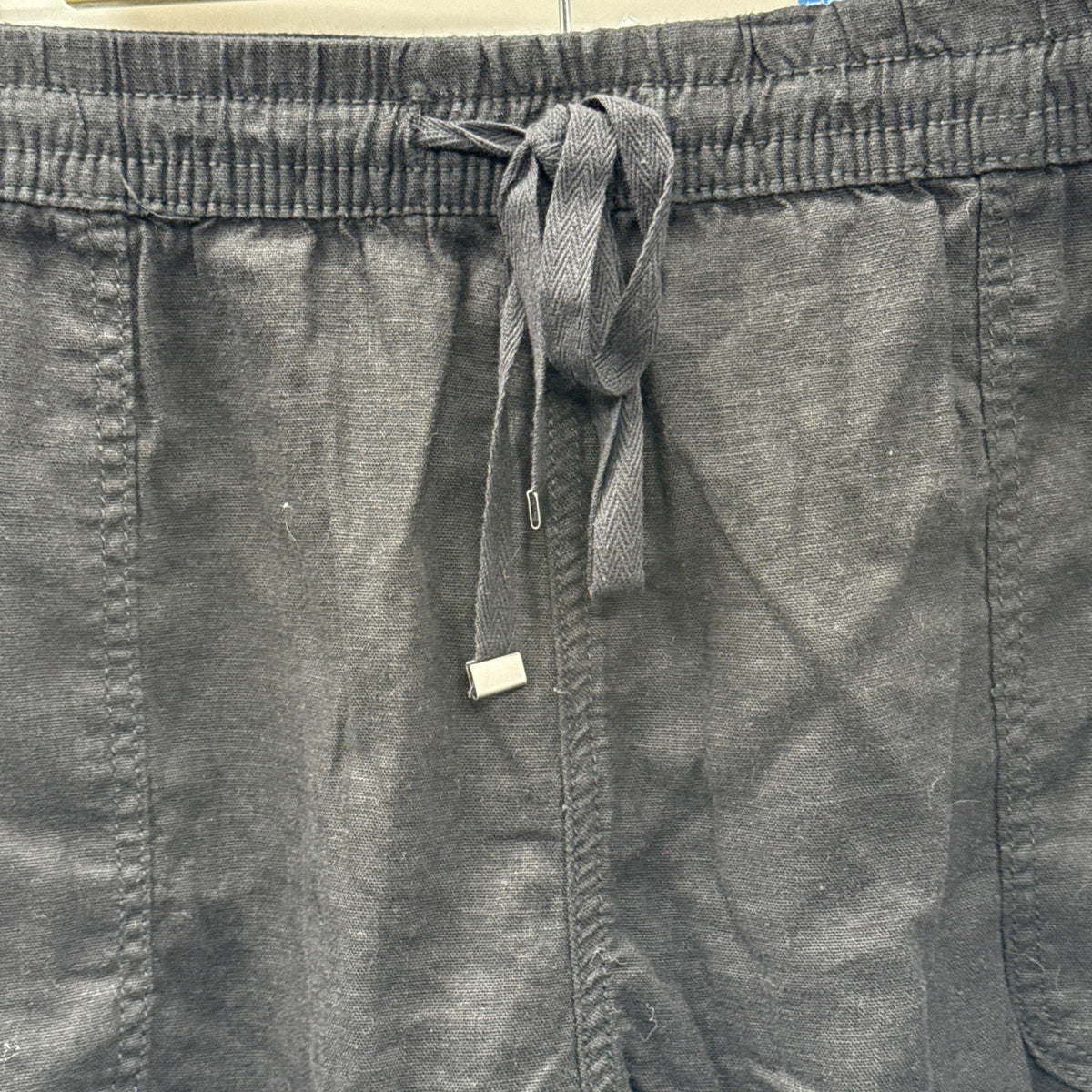 Time and Tru Black Linen Blend Pull On Shorts Women’s XXXL 22 Relaxed