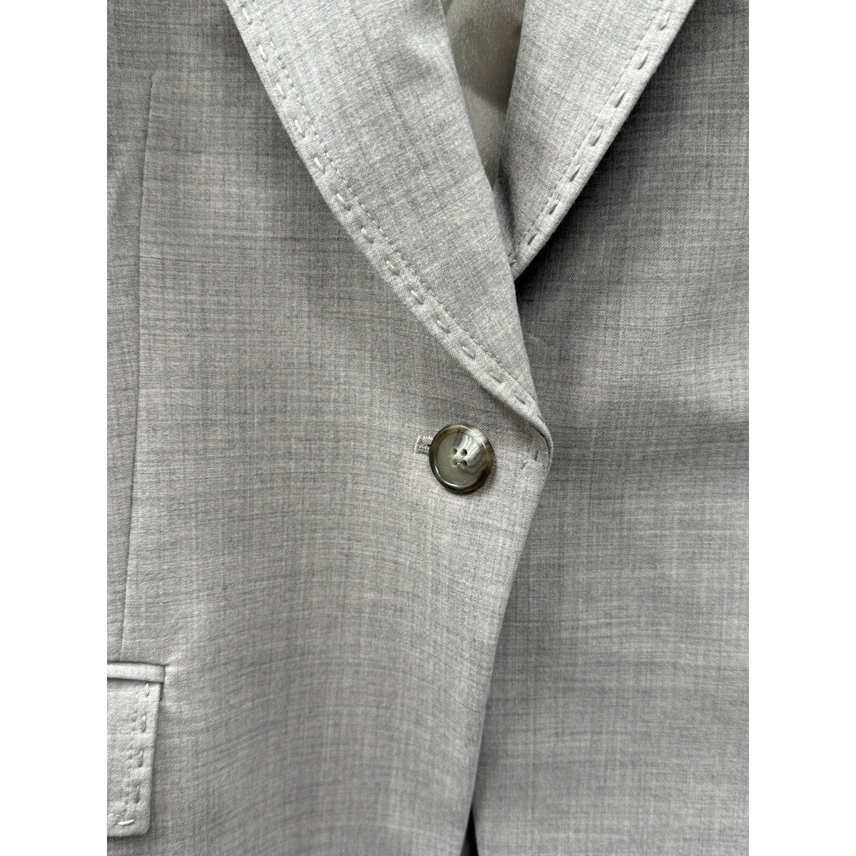 Saks Fifth Avenue Signature 97% Wool Blazer Taupe Career Jacket No Size