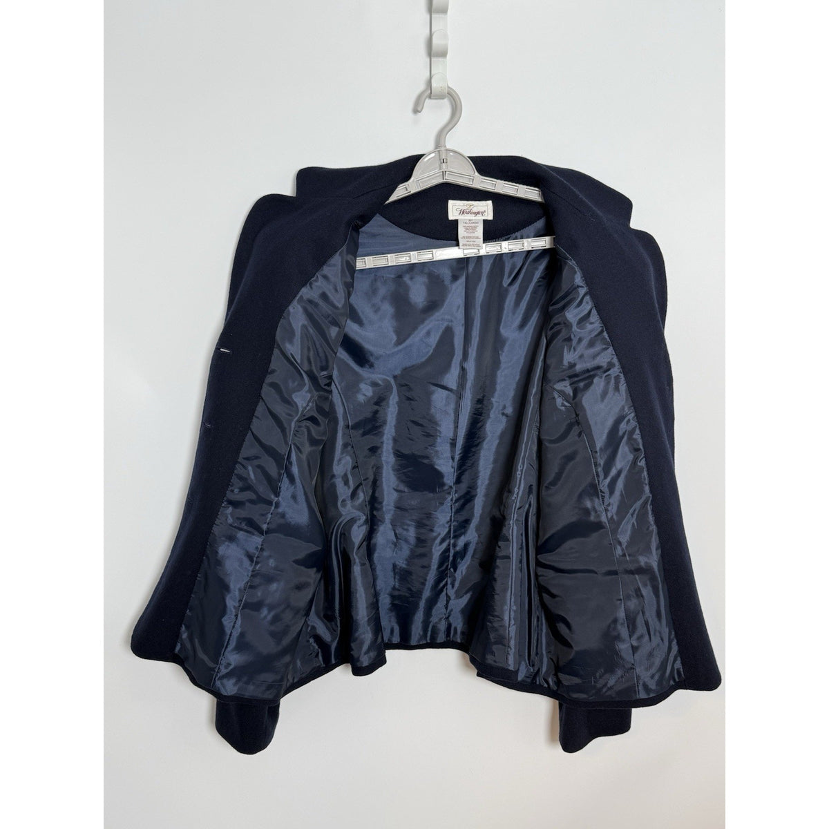 VTG Worthington Merino Wool Blazer Jacket Women 20T Navy Blue 90s Y2K 3-Button