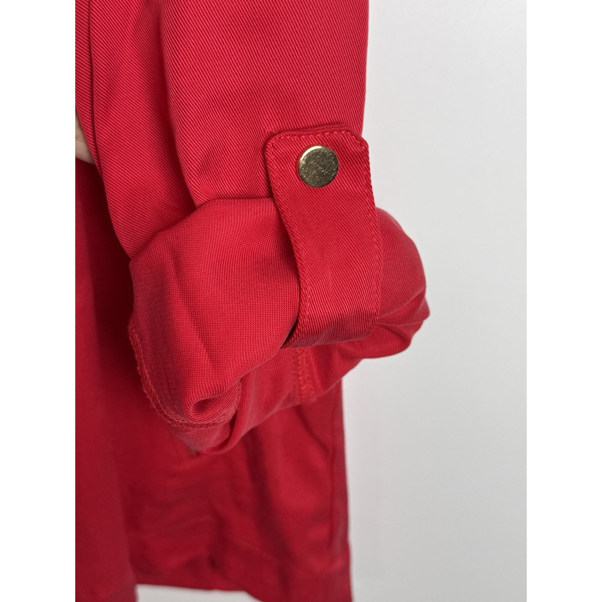 Peck & Peck Red Zip Front Utility Jacket Size Medium Women’s Great Condition