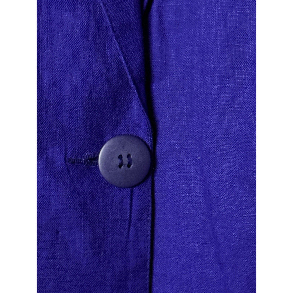 Vintage Adolfo Int’l Linen Blend Blazer L Purple Embroidered Floral Beaded