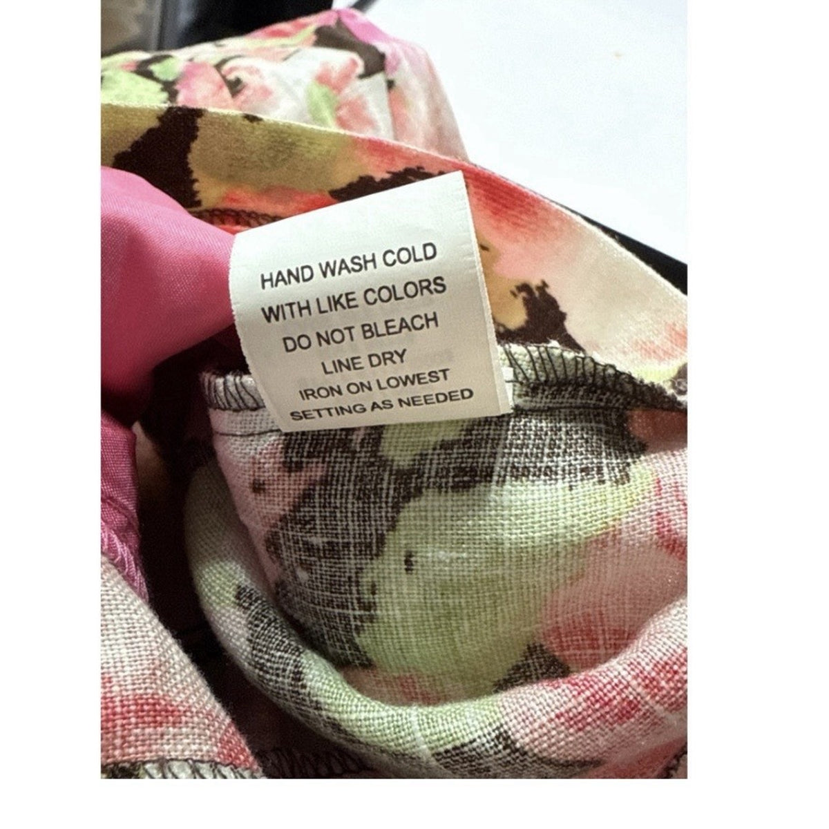Choices Woman 2X Floral Linen Blazer – Pink Green White – Lightweight 100% Linen