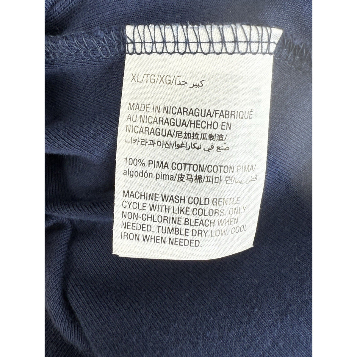 Charter Club 100% Pima Cotton Long Sleeve Top Women’s XL Navy Blue Basic Tee