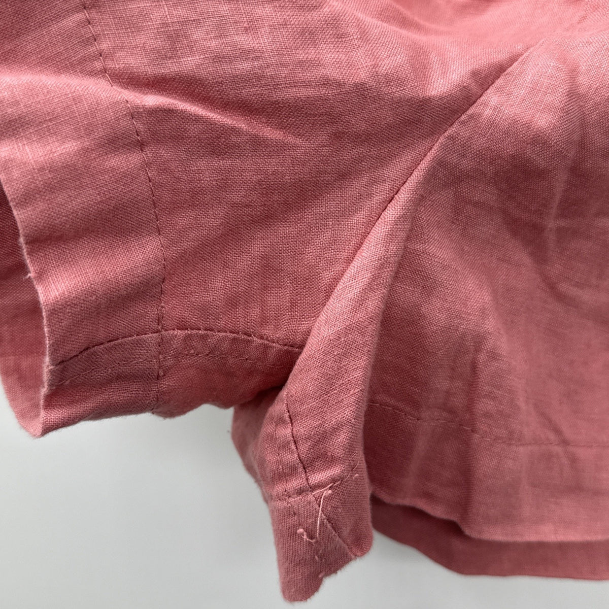 Philosophy 100% Linen Pull On Shorts Womens XL Pink Elastic Waist Casual Summer
