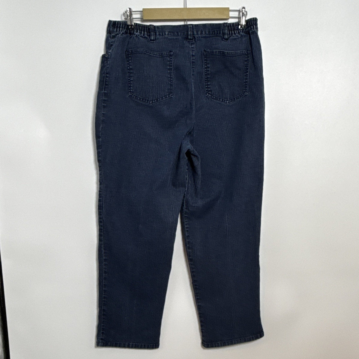 Ruby Rd. Women’s Petite 14P Blue Denim Pants Elastic Waist Straight Leg 27"