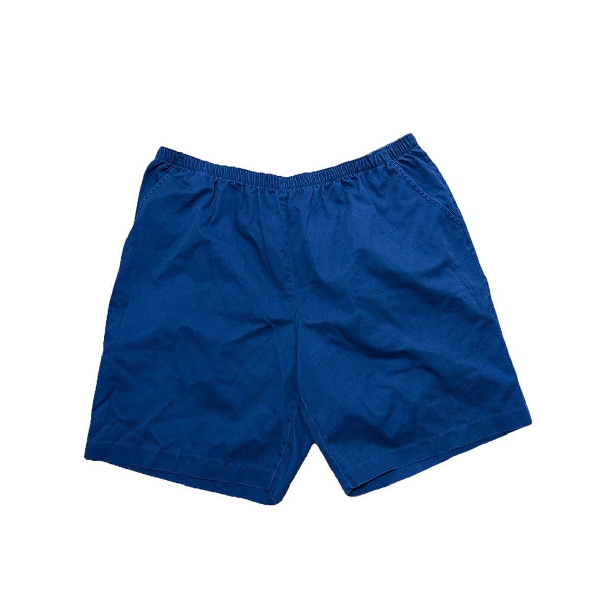Draper’s & Damon’s Navy Pull-On Shorts 22W Cotton Blend Casual Comfort