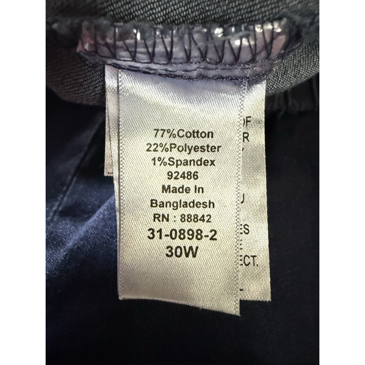Woman Within Pull On Jeans Womens 30W Dark Wash Straight Leg Stretch Plus Size