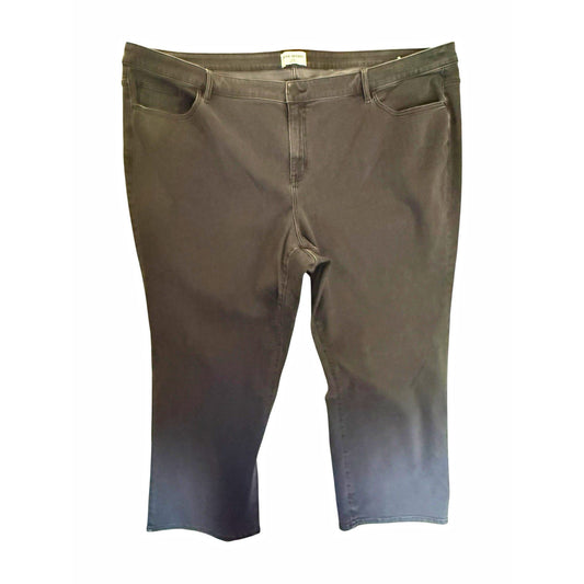Lane Bryant Signature Fit Mid-Rise Charcoal Wash Straight Stretch Jeans