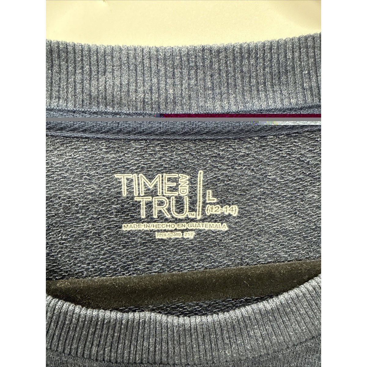 Time And Tru Women’s Top Long Sleeves Sweatshirt Sport Sz L Drop Shoulders NWOT