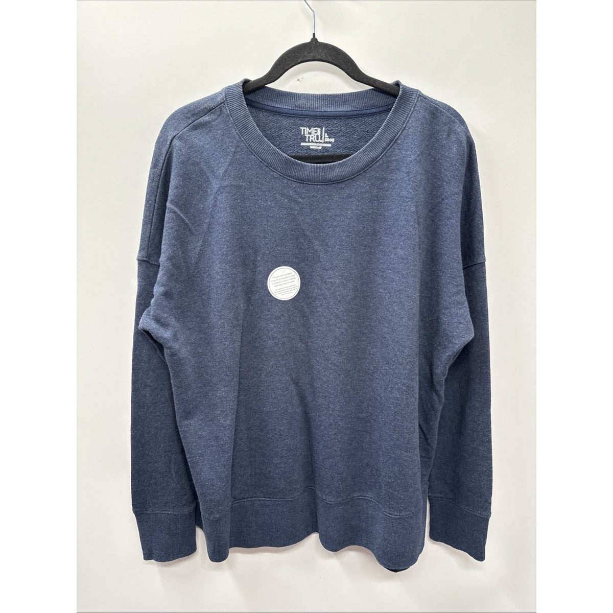 Time And Tru Women’s Top Long Sleeves Sweatshirt Sport Sz L Drop Shoulders NWOT
