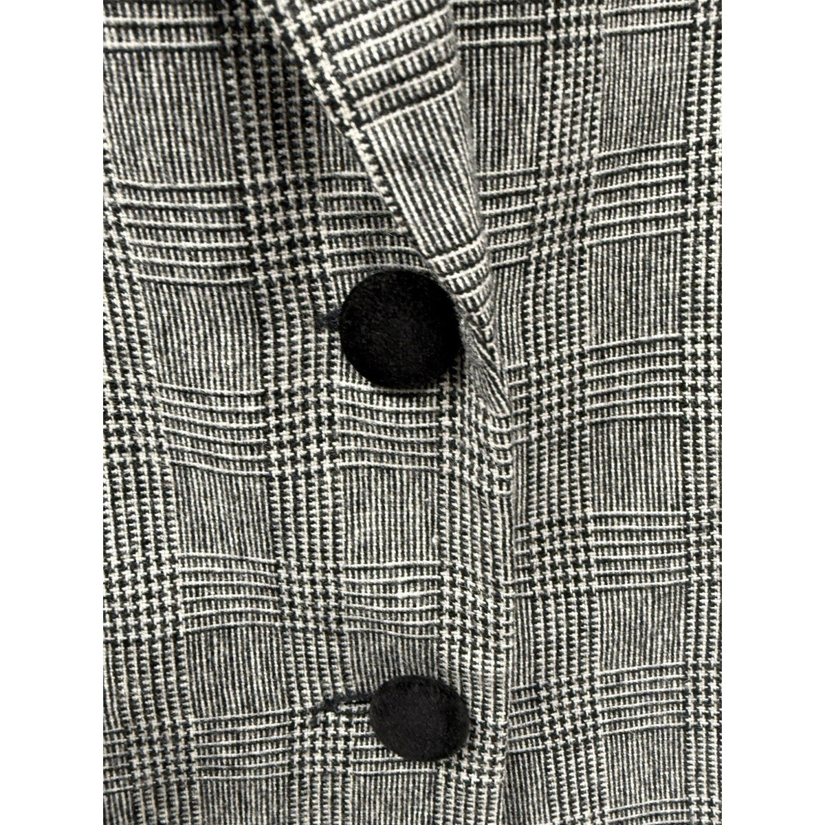 VTG Alfred Dunner 18W Glen Plaid Blazer Black Velvet Collar USA Dark Academia