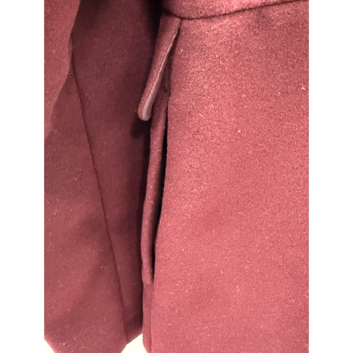 Old Navy Womens L Burgundy Coat Button Front Mock Neck Lined Career Jacket