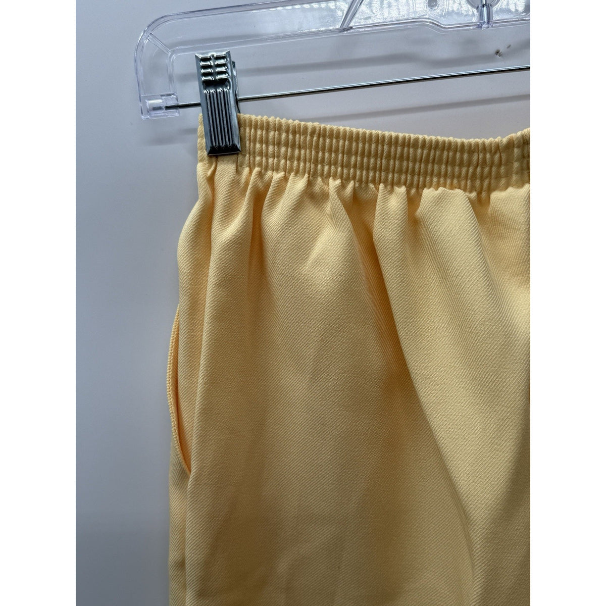 Alfred Dunner Yellow Dress Pants Women Sz 10 Petite Elastic Waist Pull On Pocket