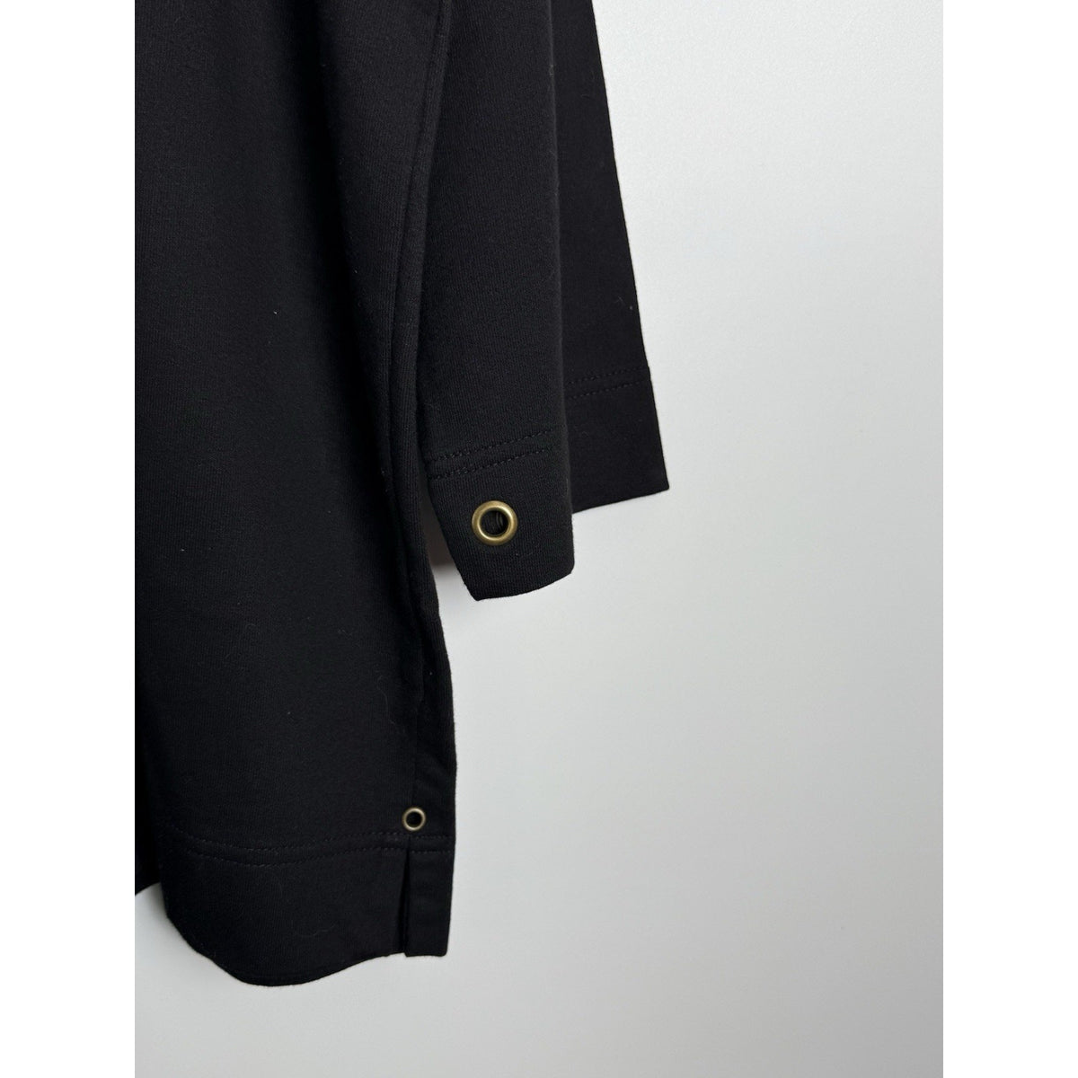 Moving Bleu Designers Originals Black Grommet Neck Top Women’s XL 3/4 Sleeve