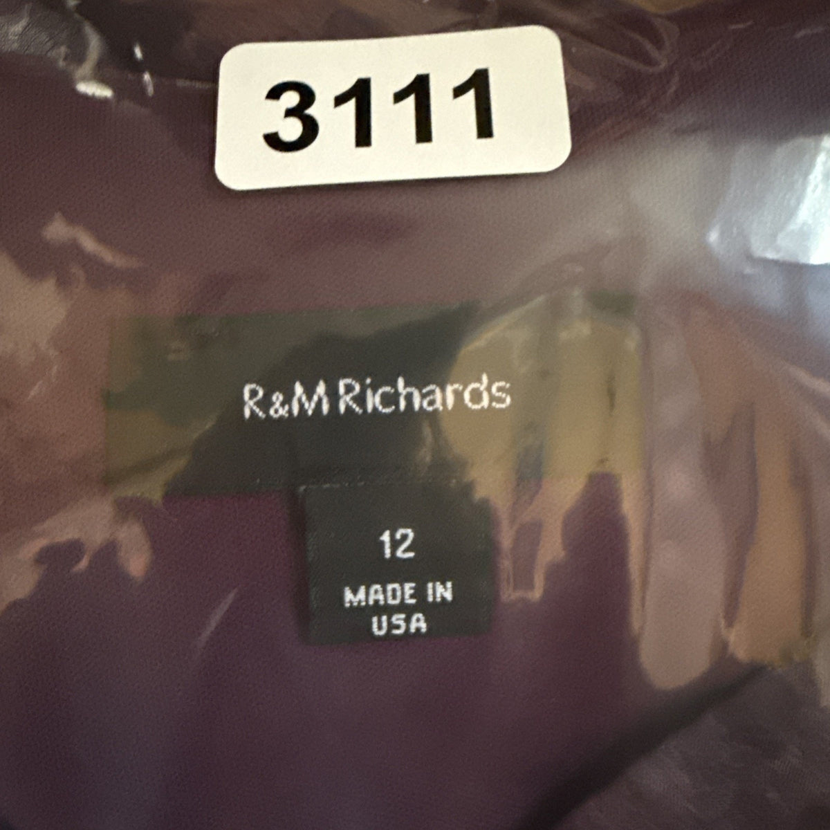 R&M Richards Purple Floral Chiffon Dress Set Size 12 Sheer Layered Romantic