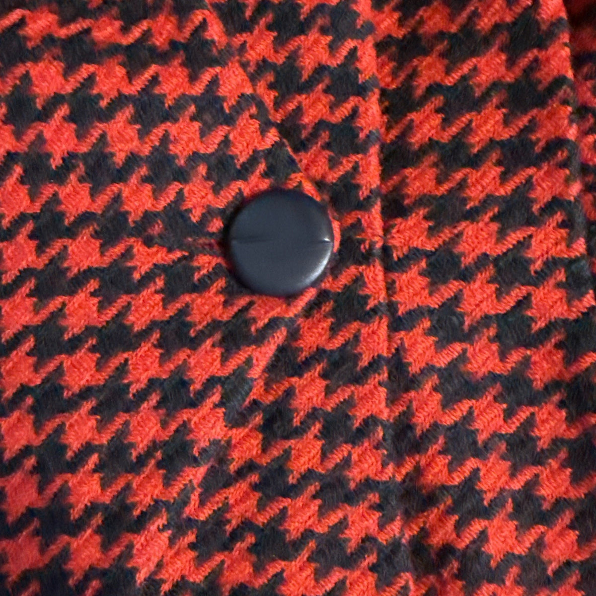 D’ANELLO New York Women’s Size 8 Red Black Houndstooth Wool Blazer Jacket