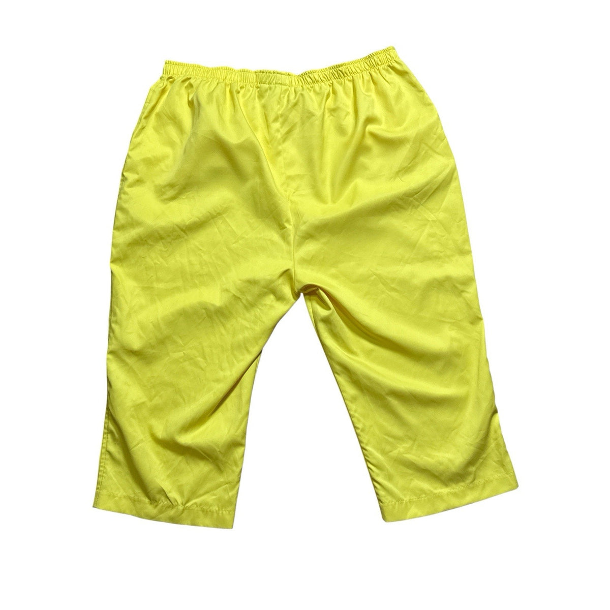 Kim Rogers Curvy Pull-On Pants 18W Yellow Elastic Waist Pockets Short Length