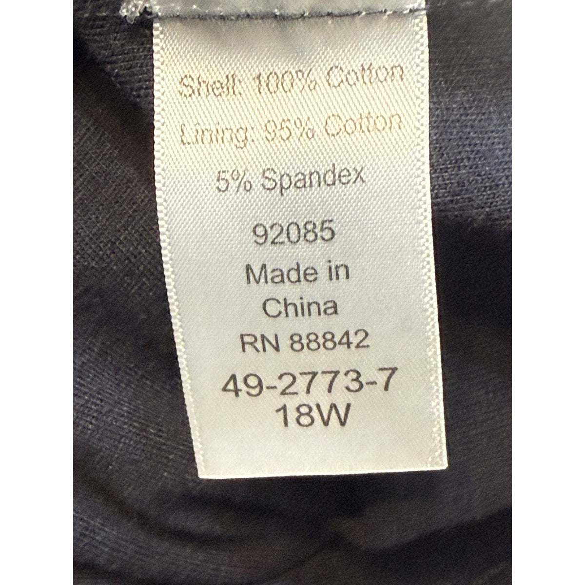 Woman Within Denim Skirt 18W Dark Wash Cotton Blend Pockets Knee Length