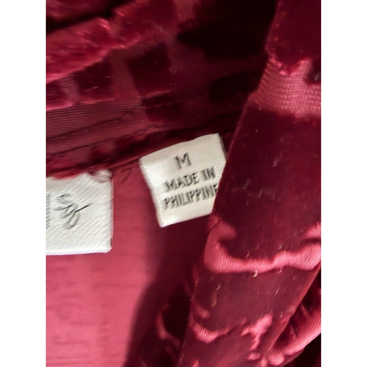 Susan Graver Women’s M Burgundy Burnout Velvet Open Front Draped Vest USA