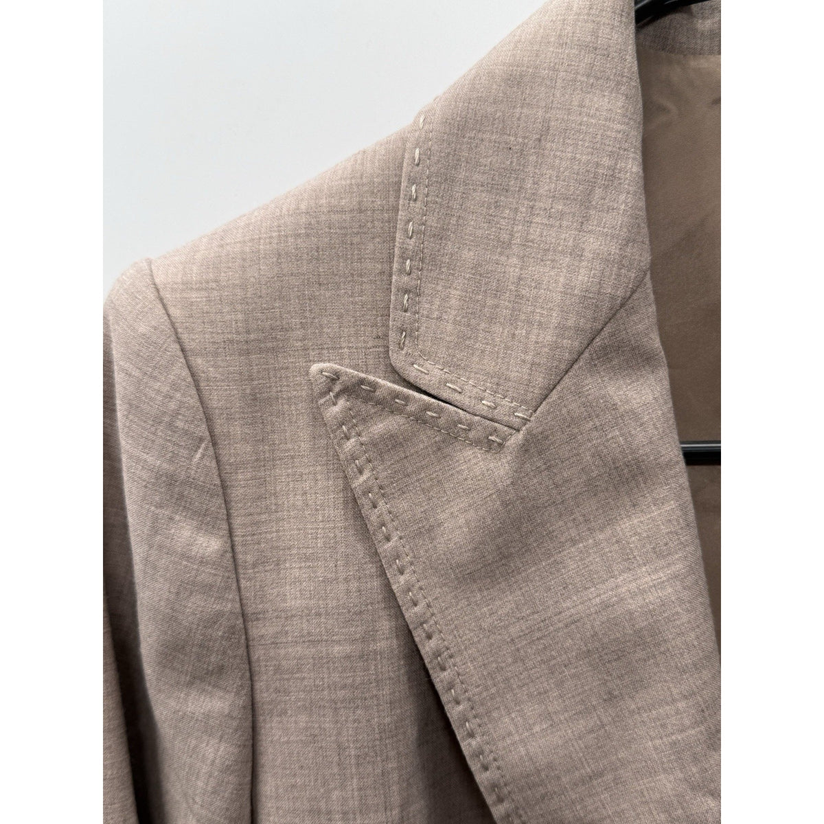 Saks Fifth Avenue Signature 97% Wool Blazer Taupe Career Jacket No Size