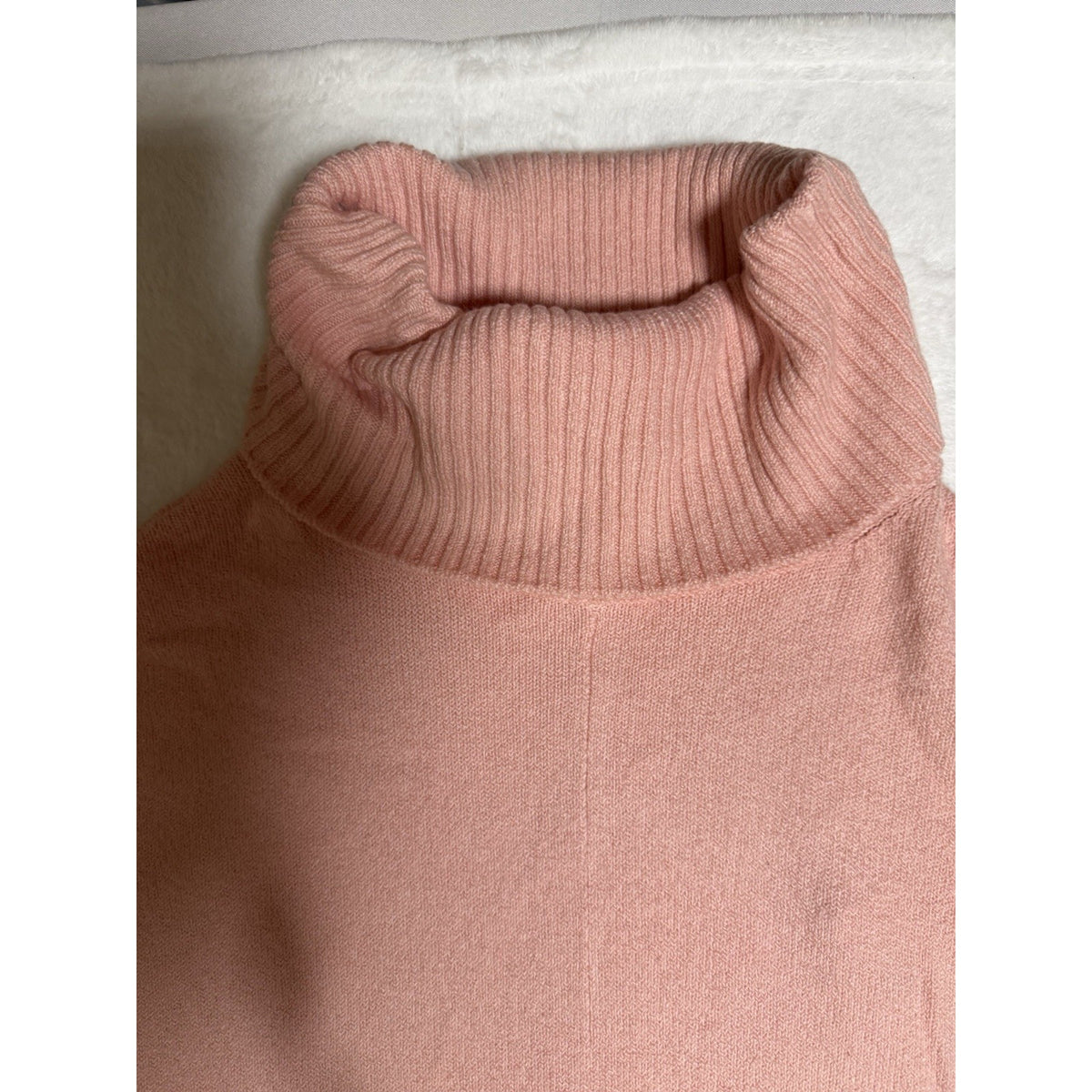 NWT LOFT Women XL Pink Turtleneck Sweater Oversized Dolman Batwing Cotton Knit