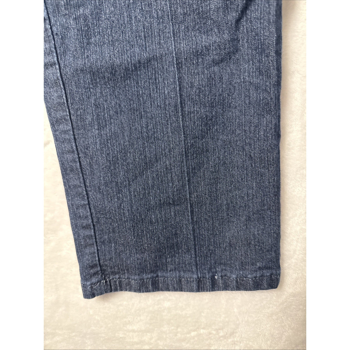 Chic Jeans Women Sz 16 Petite Denim Elastic Waist Pull On Straight Leg Stretch