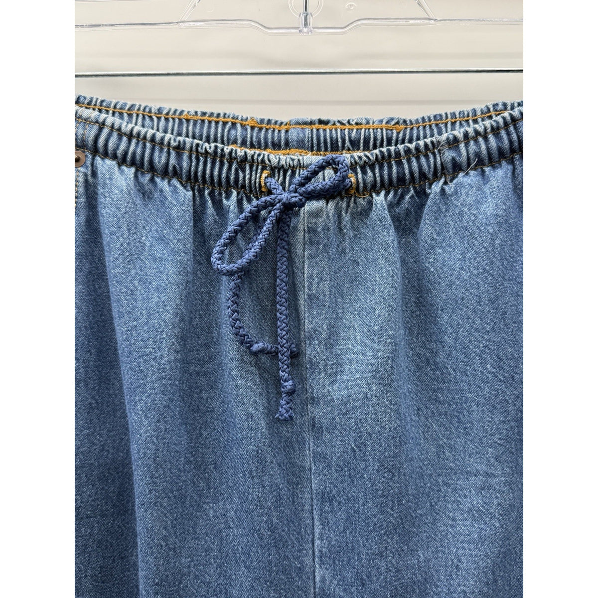 Bobbie Brooks Pull On Denim Jeans Womens 16W Elastic Waist Relaxed Comfort