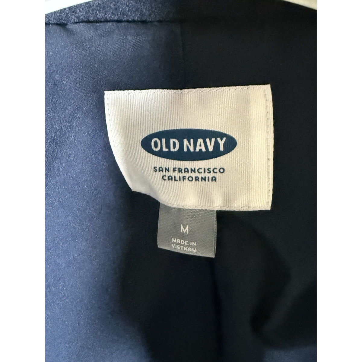 Old Navy Womens M Navy Blue Double Breasted Peacoat Jacket Belted Back 28”