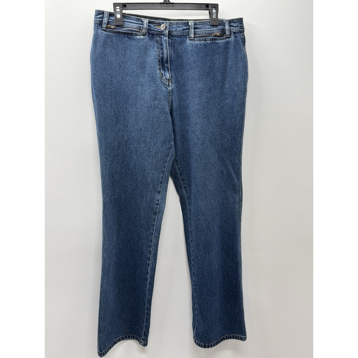 Harve Benard Womens Jeans Size 14 Blue Denim Straight Leg High Rise 100% Cotton