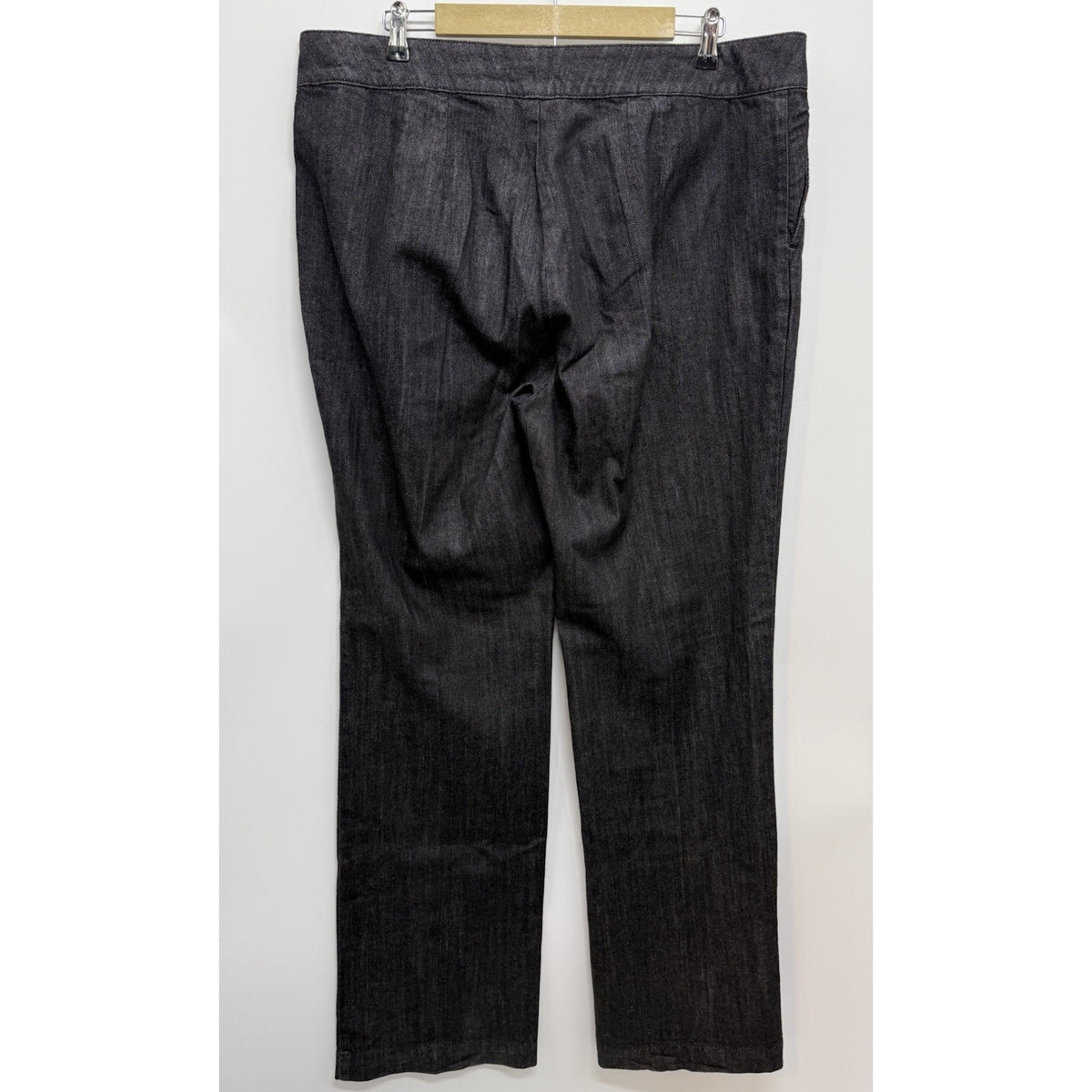 D&Co. Denim + Company Women’s Charcoal Straight High Rise Stretch Jeans 18WT