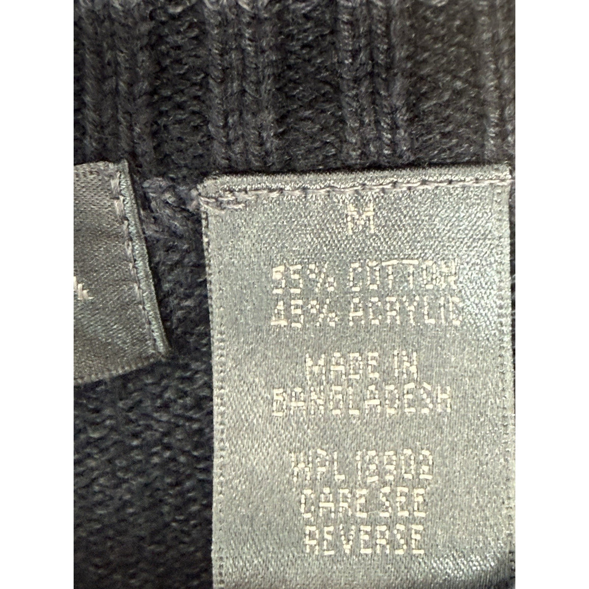 Oscar de la Renta Men’s Gray Textured Knit Crewneck Sweater Size M Cotton Blend