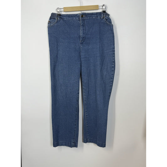 The TOG Shop Petites Denim Blue Jeans Women’s Size 16P | Stretch Cropped