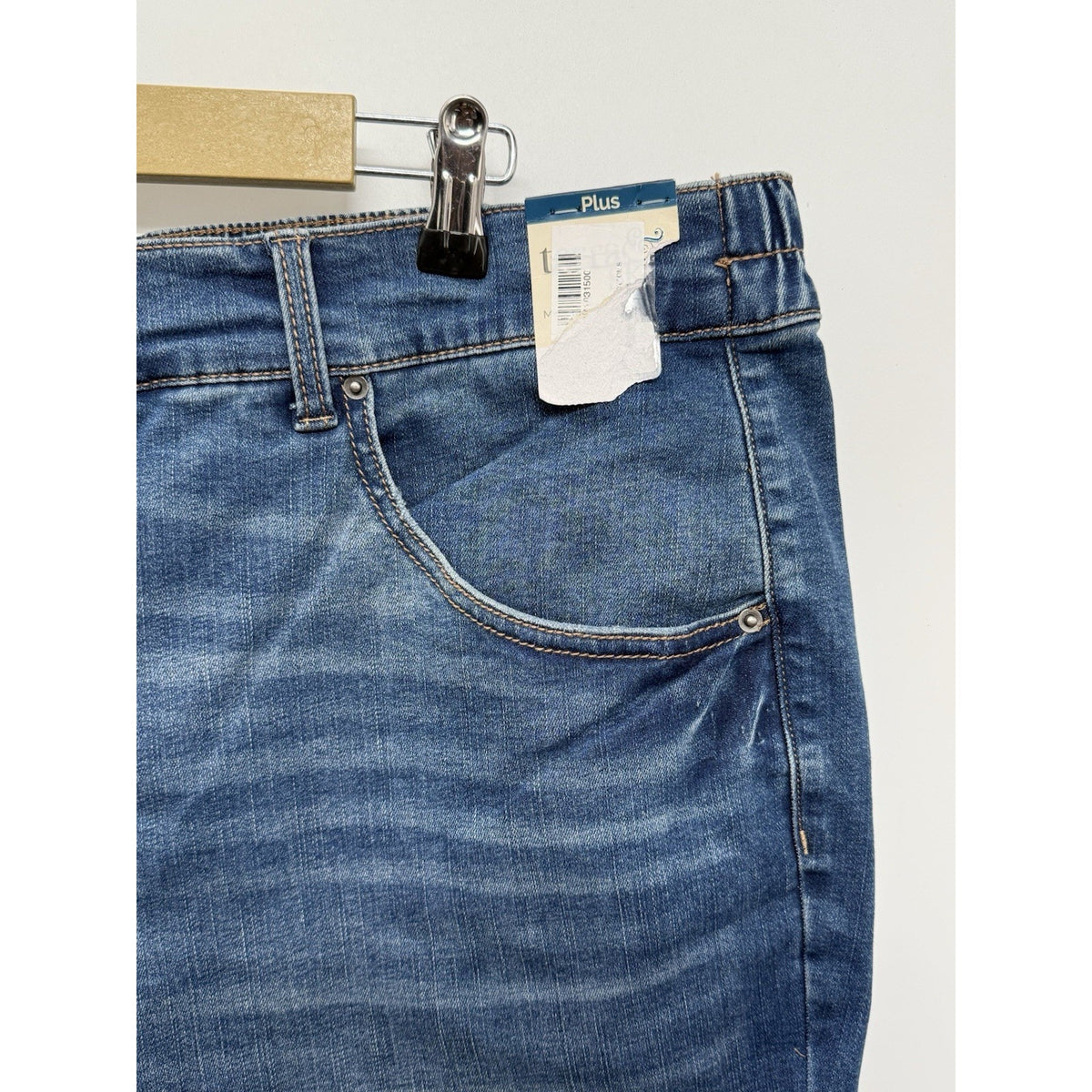 Terra & Sky Women Plus Size 22W Skinny Jeans Slim Fit High Rise Blue Stretch