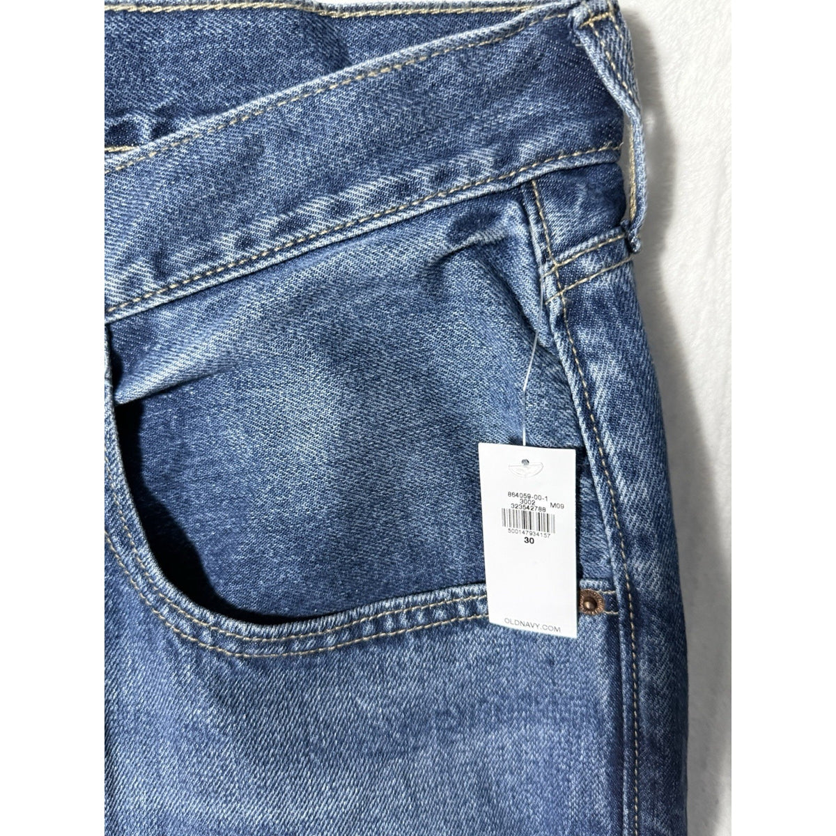 Old Navy Baggy Wide Leg Jeans Womens 30 NWT Mid Rise Drapey Denim Cropped
