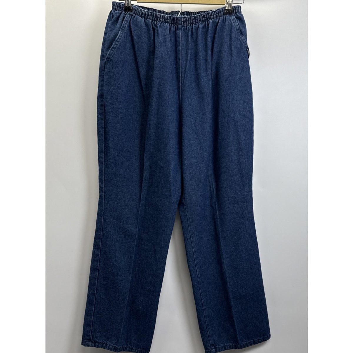 Vintage Chic Jeans Womens Size 14P Blue High Rise Relaxed Tapered Pull On Pants