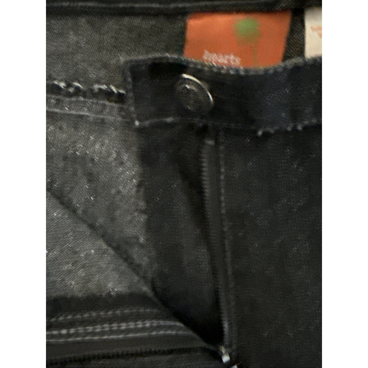 Hearts of Palm Women's Black Metallic Embellished Crop Jean Size 14