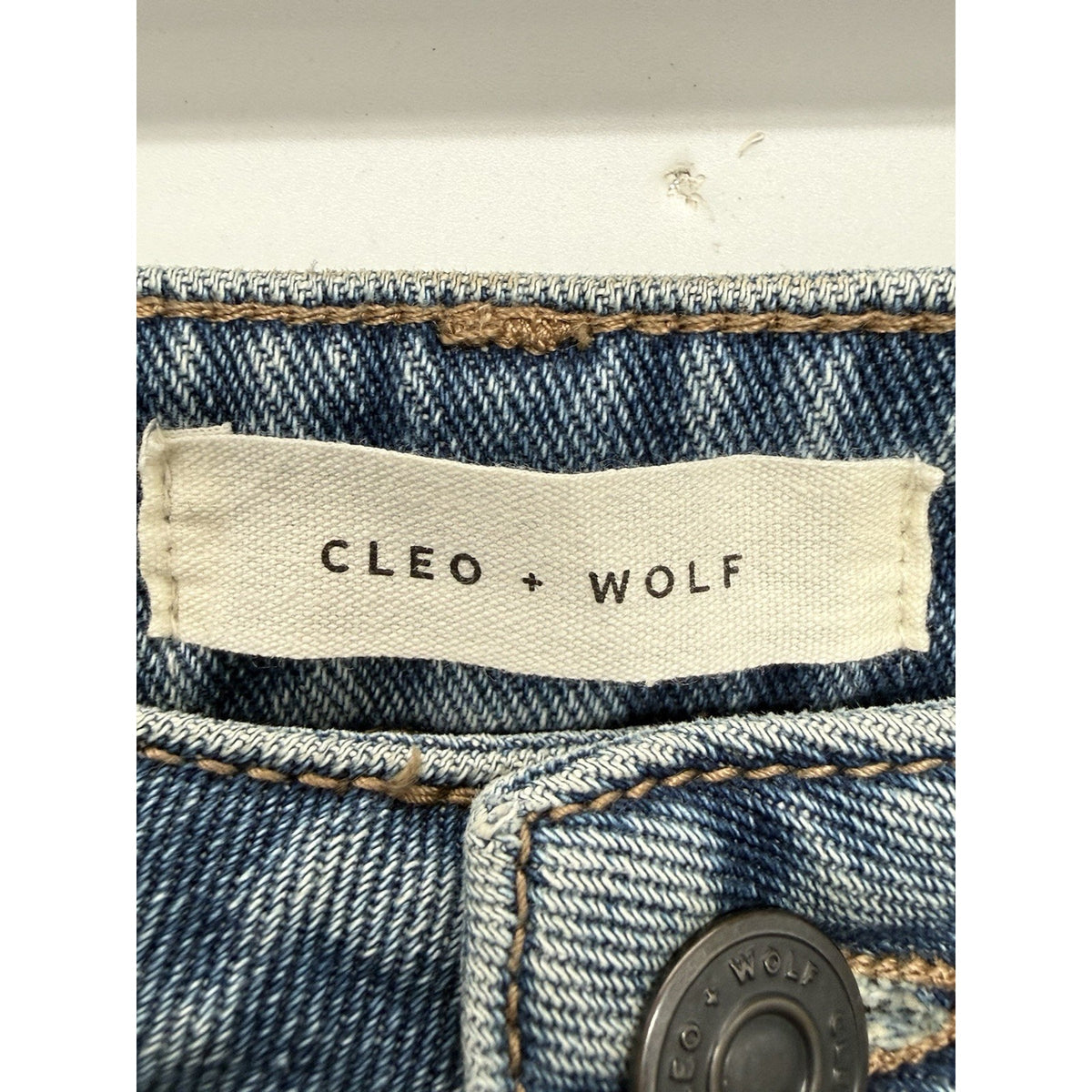 Cleo + Wolf Jeans Womens 34x32 High Rise Loose Wide Leg 100% Cotton NWOT
