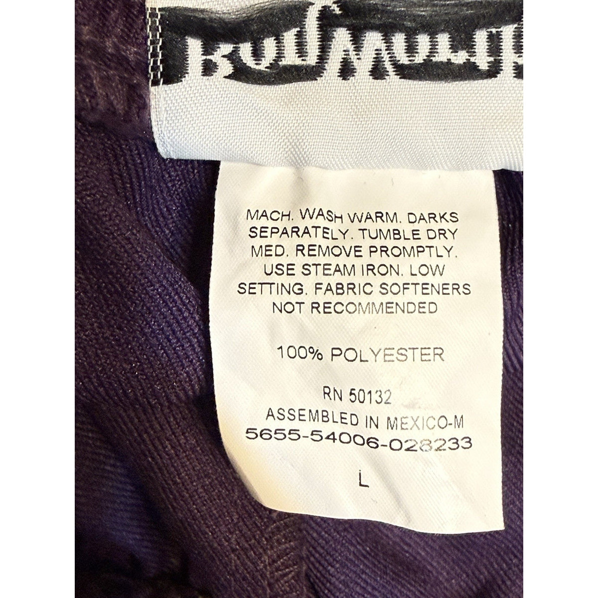Bonworth Pants Women Size Large Purple Elastic Waist Pull On Pockets Polyester