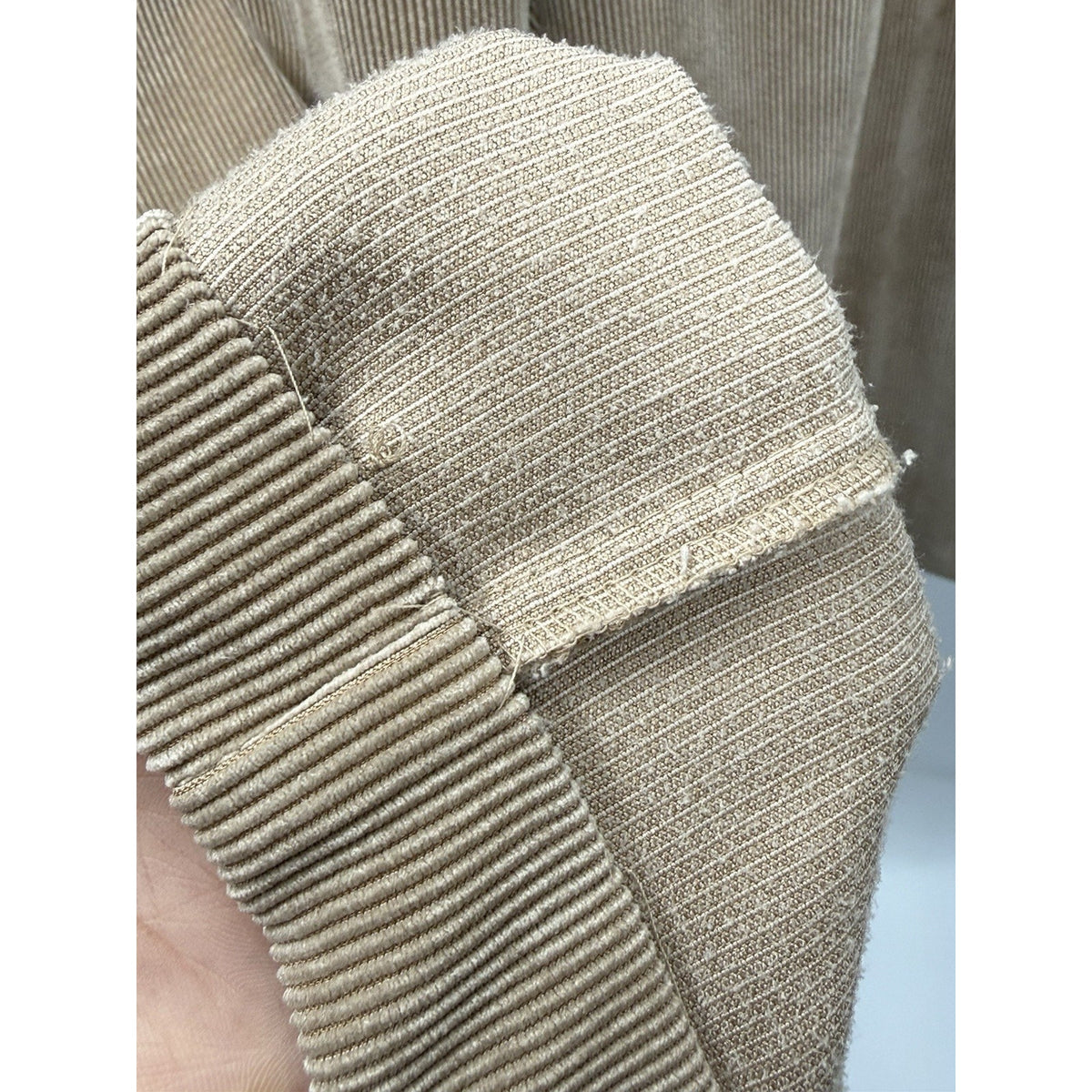 Alfred Dunner Corduroy Pull On Pants Womens 20 Beige Elastic Waist Wide Leg