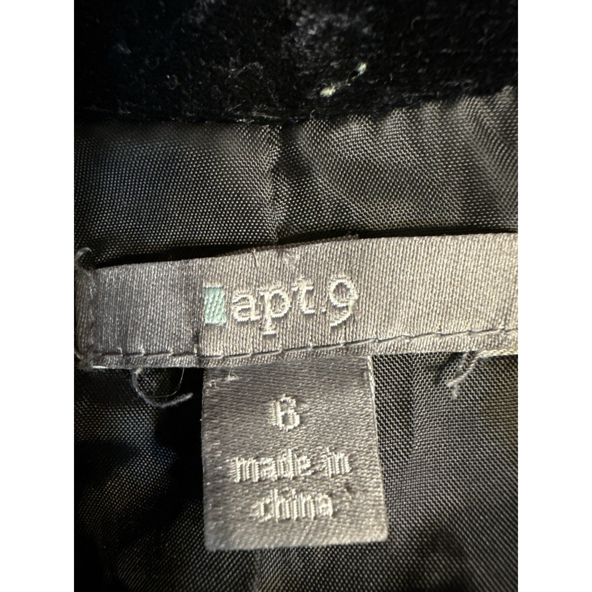 Apt 9 Black Velvet Embroidered Jacket Womens Cropped Gothic Romantic