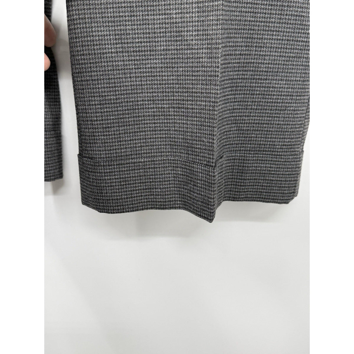 Express Design Studio Pants Women 6 Gray Check Cropped Wide Leg