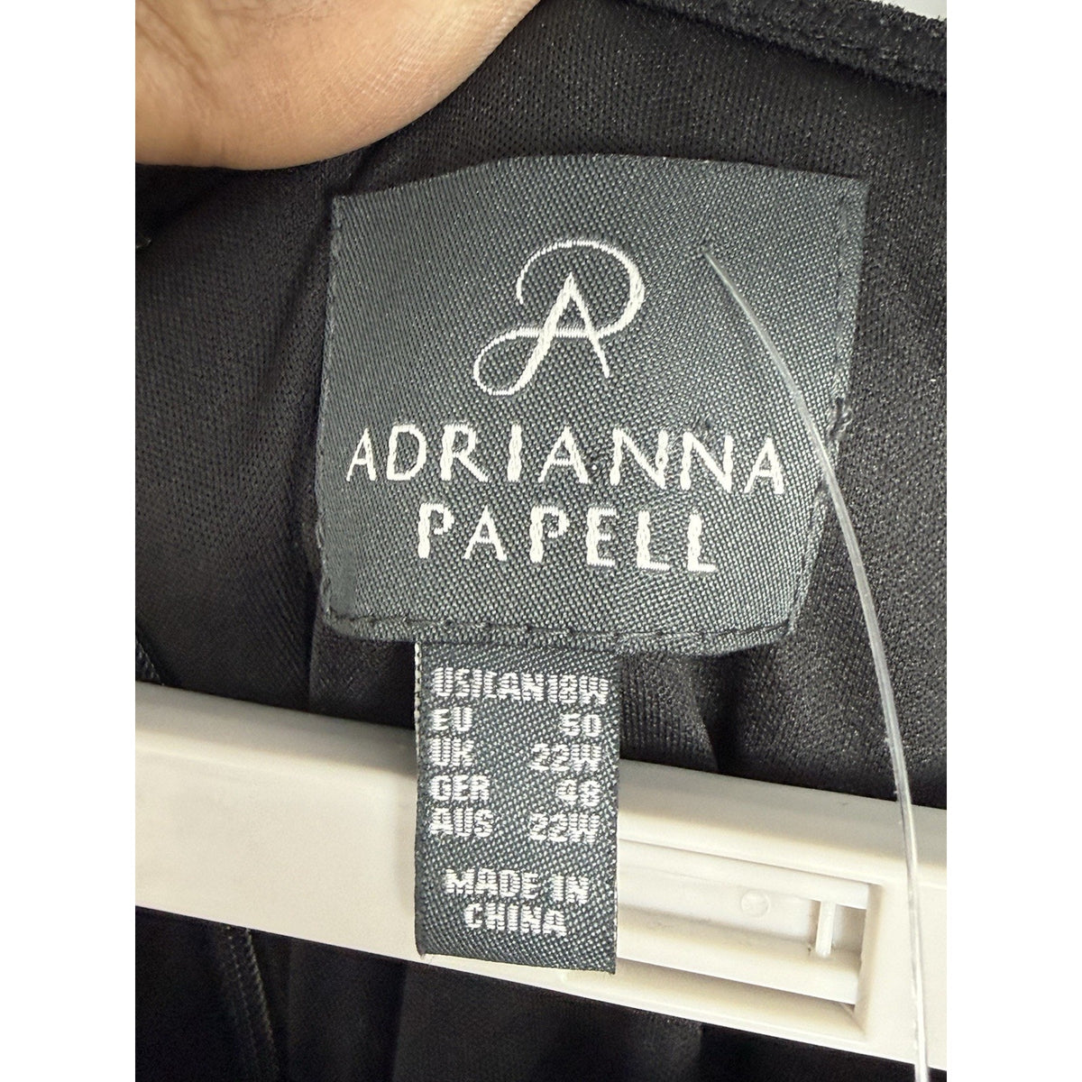 Adrianna Papell 18W NWT Dress Black Velvet Burnout Cold Shoulder Shift Lined⁠