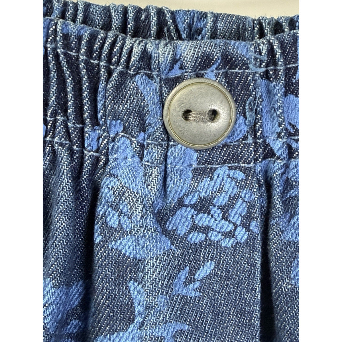 Woman Within Pants Women 14 W Pull On Comfort Subtle Floral Pockets Normcore