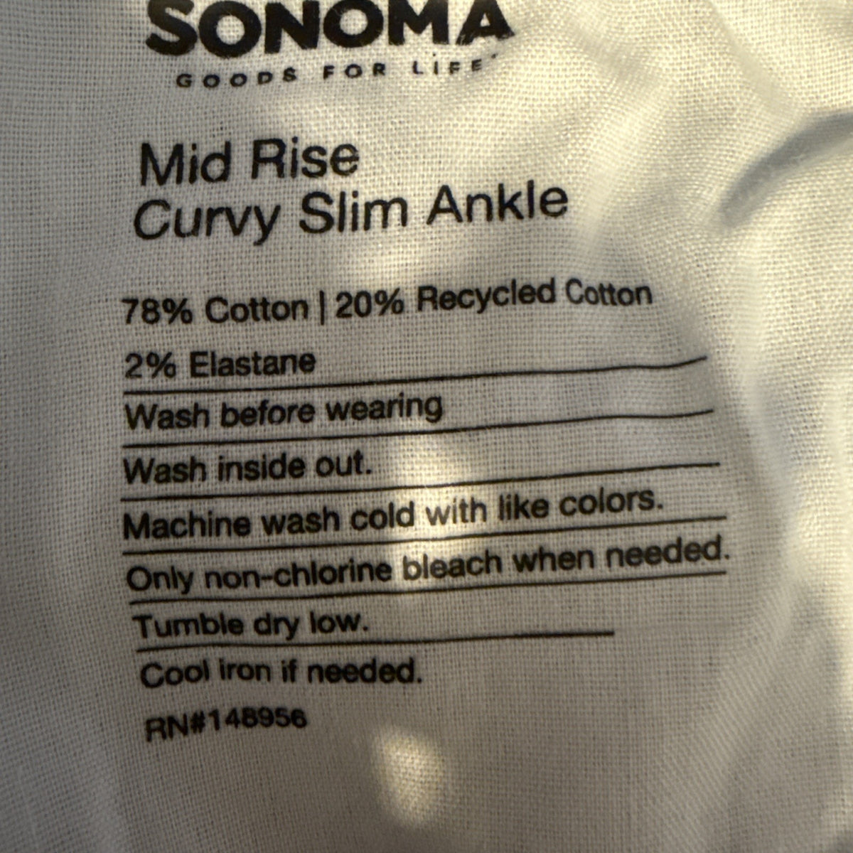 Sonoma Jeans Women Size 20W 5 Pocket 25” Inseam Denim Crop Pants