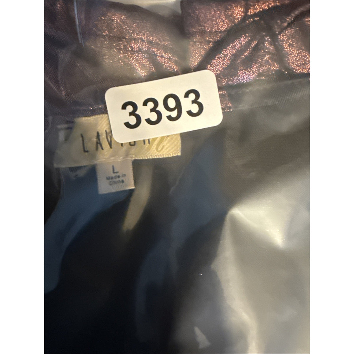 Lavish Metallic Plum Peplum Top L Puff Sleeve Smocked Y2K Party Blouse