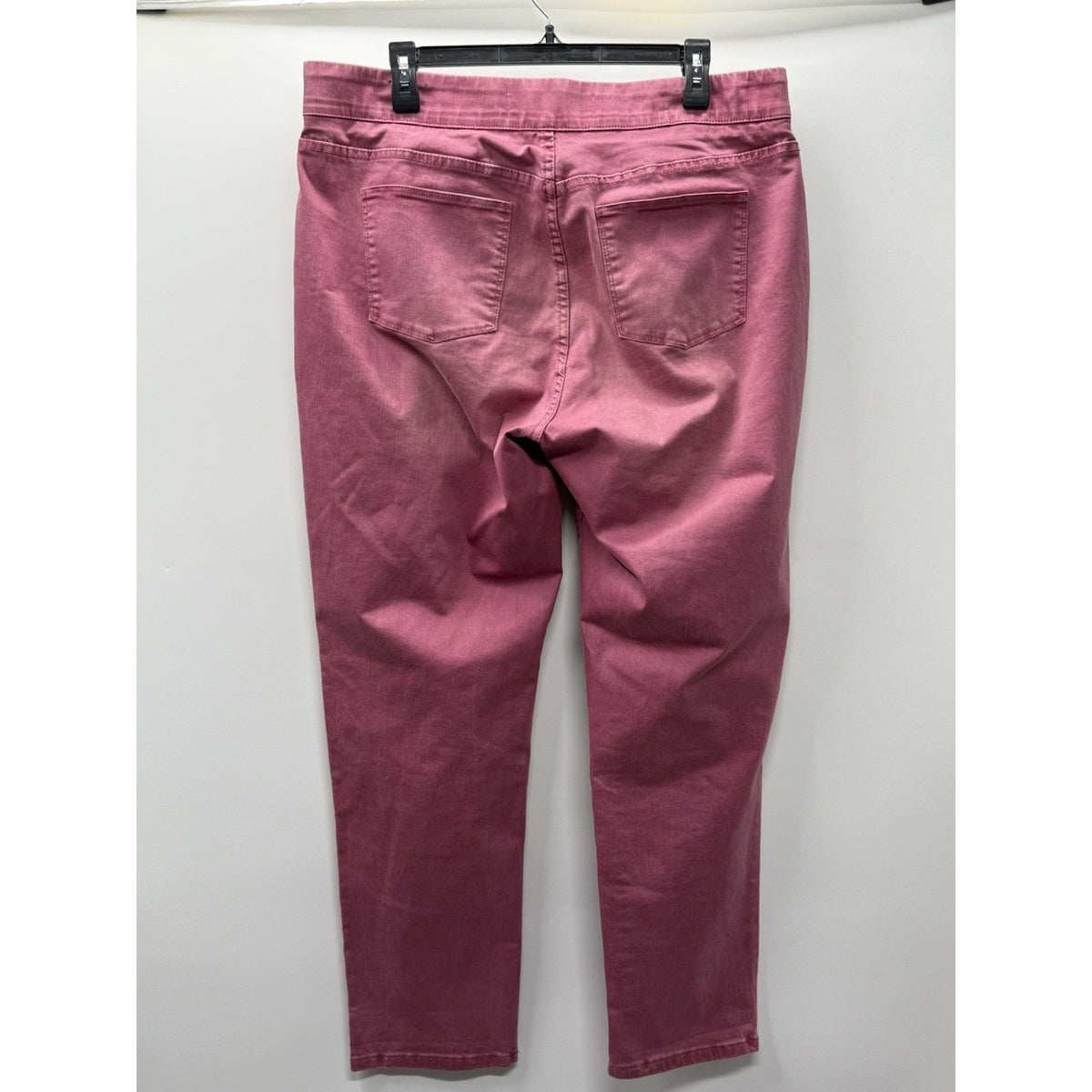 Soft Surroundings Pink Slim Straight Stretch Pants Women XL Casual Minimalist